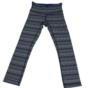 Lululemon Athletica Gray and Blue Leggings with Space-Dyed Effect